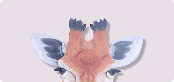 Girafe en papier découpé